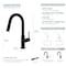 Kibi Fusion Single Handle Pull Down Kitchen & Bar Sink Faucet - Matte Black KKF2017MB - alternate 9